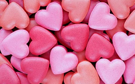 Stock image of candy hearts