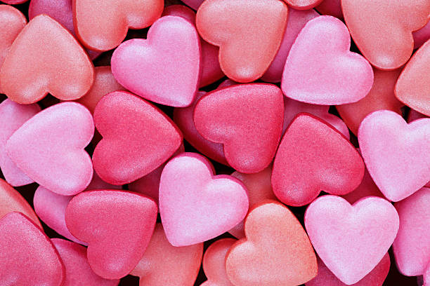 Stock image of candy hearts