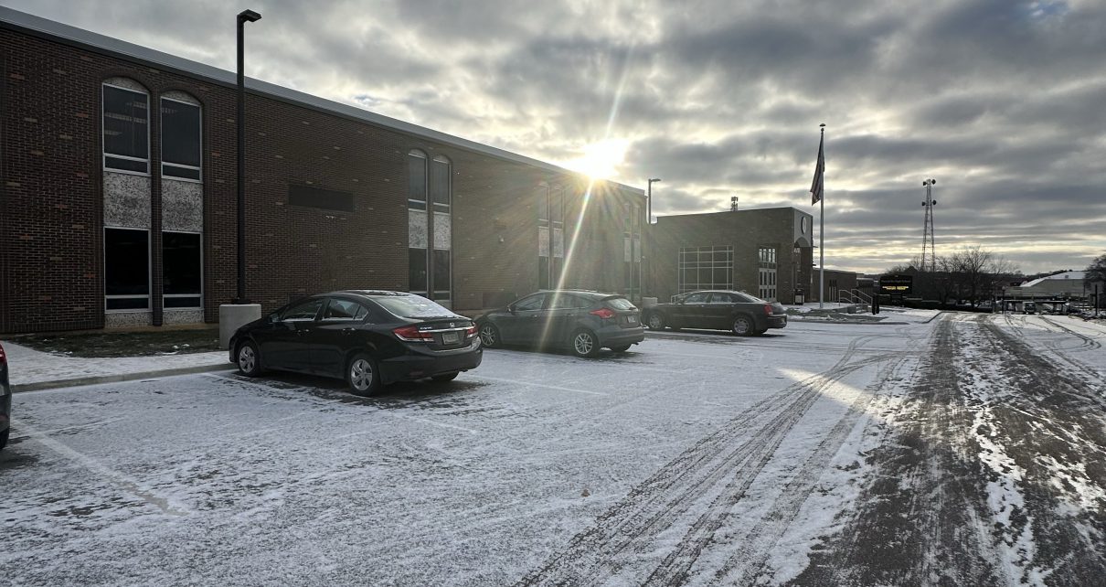 Photo of the front of the PJSHS building, taken by Jayma Majors