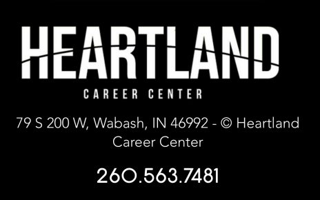 Image of text of Heartland Career Center with address and phone number